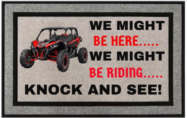 We Might Be Riding heavy duty rug